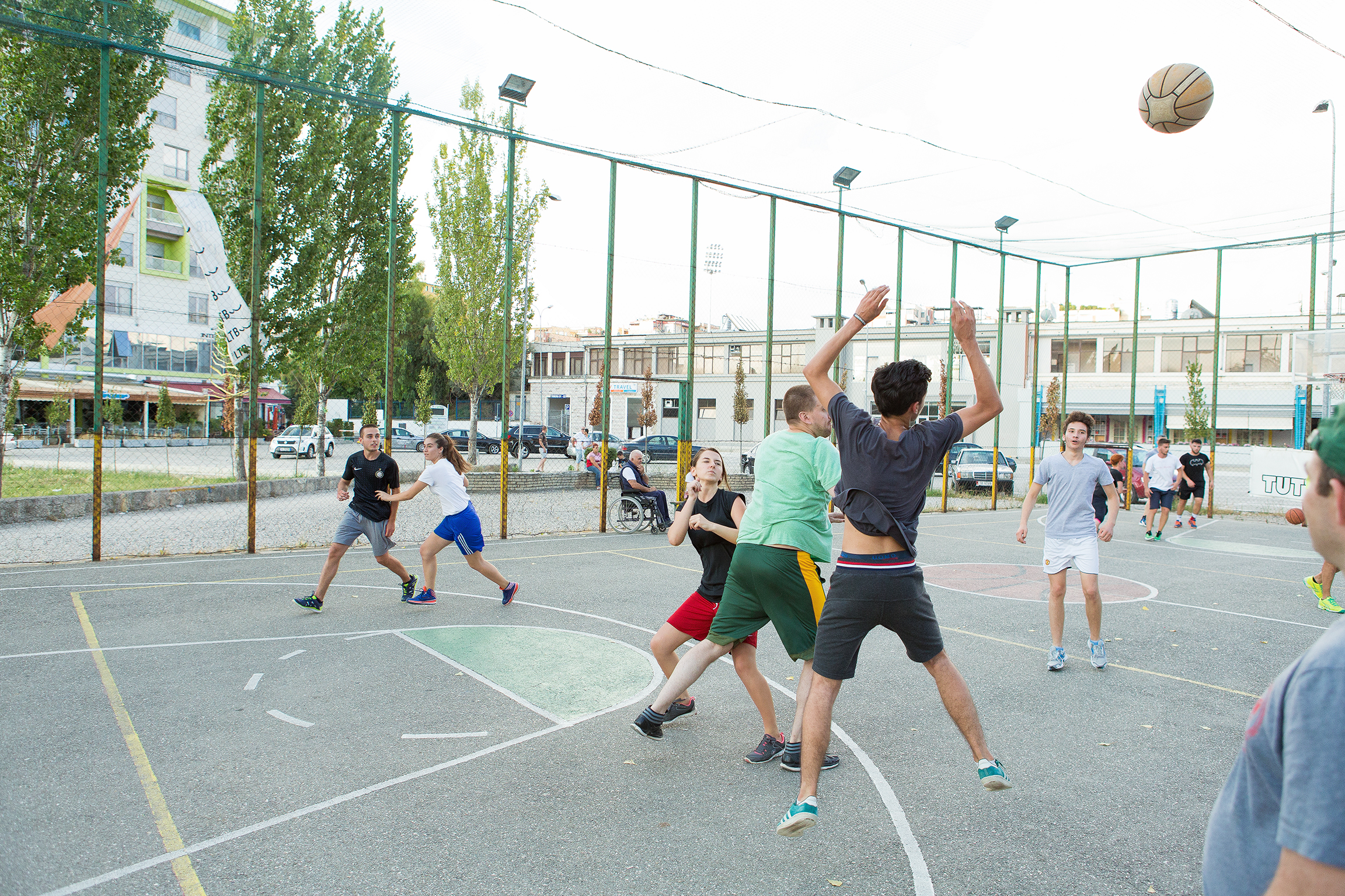 Intense basketball