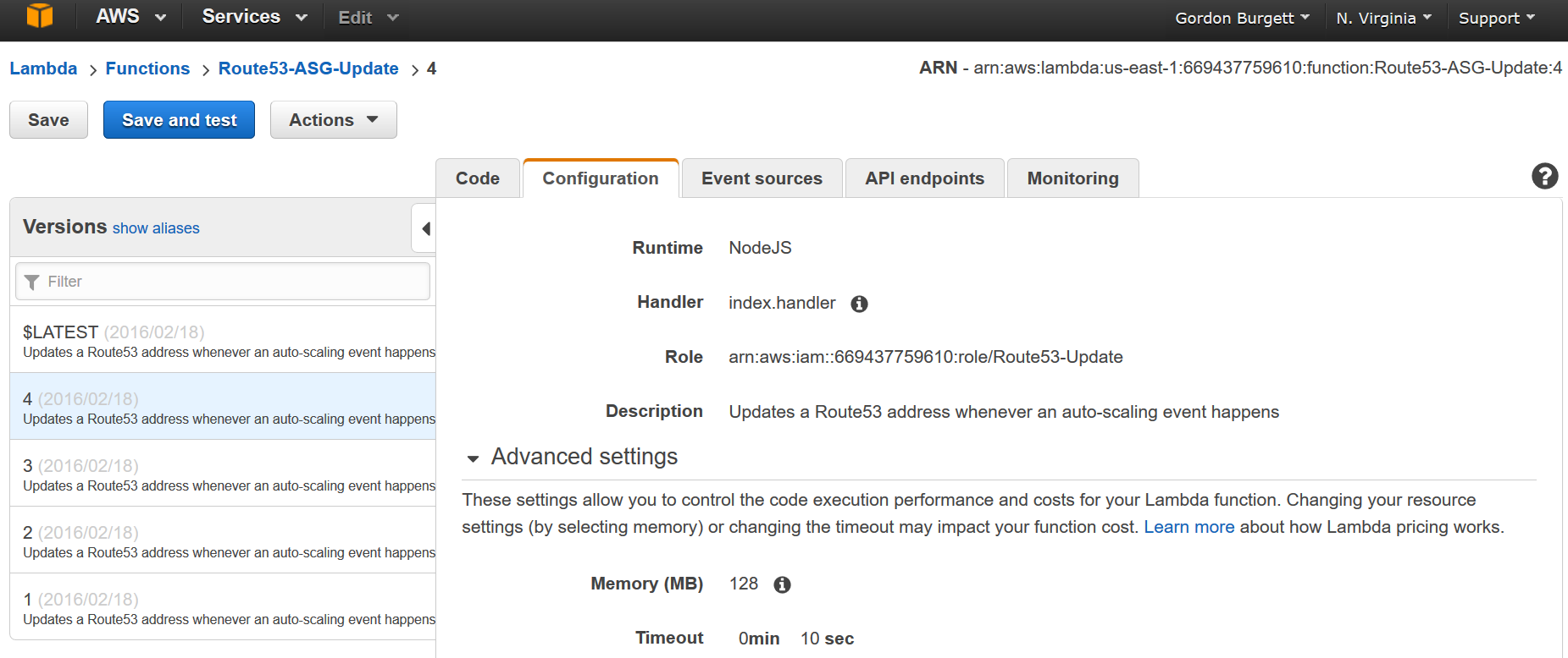 AWS Lambda function