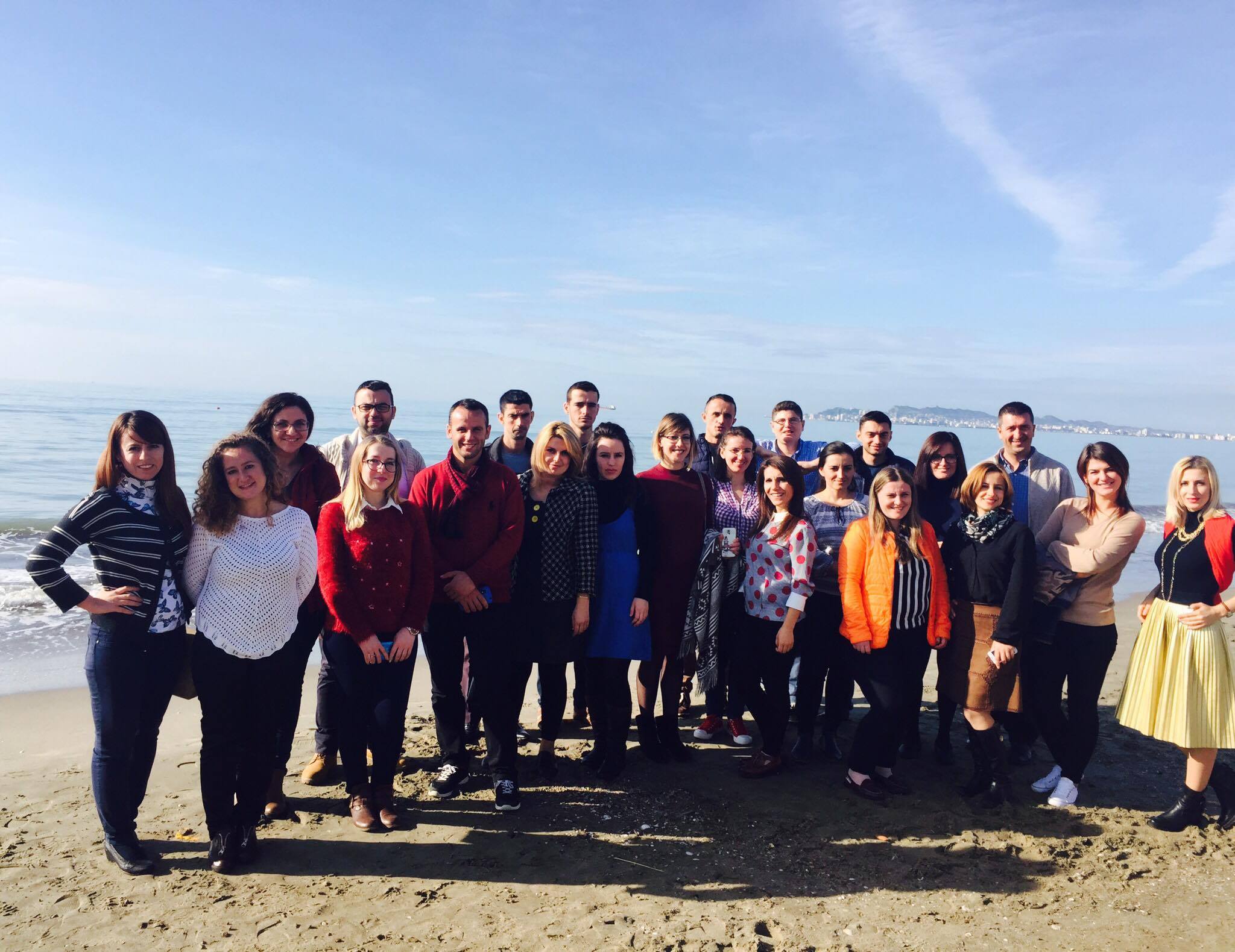 professionals on the beach in Durres